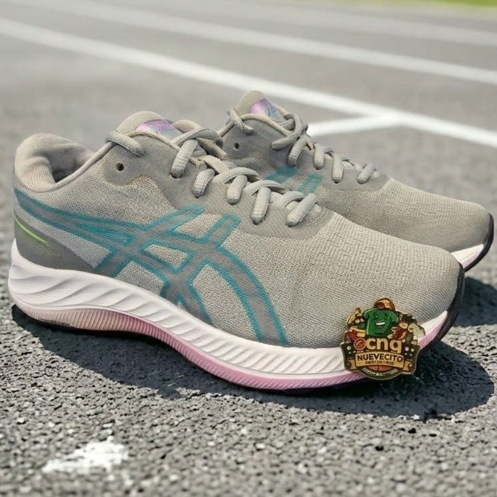 ASICS Gel-Excite 8 Womens Running Shoes Grey Teal Pink 1012B182 Size 6.5